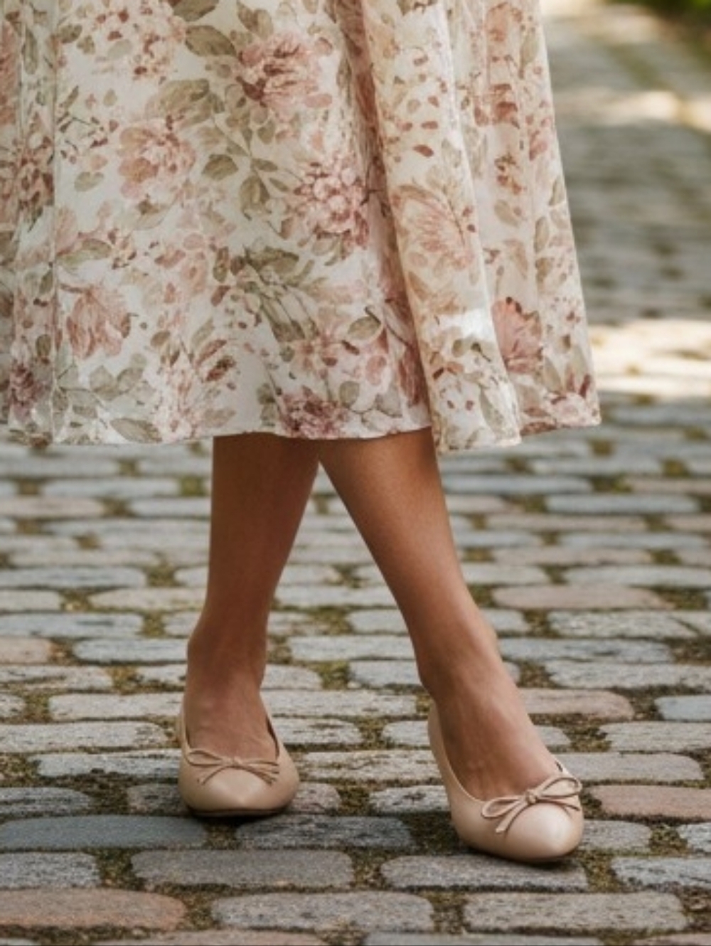 Nine West Pale Pink Pointed-Toe Bow With Small Heel